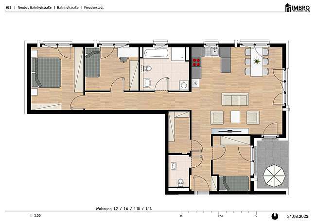 Grundriss Whg. 1.14