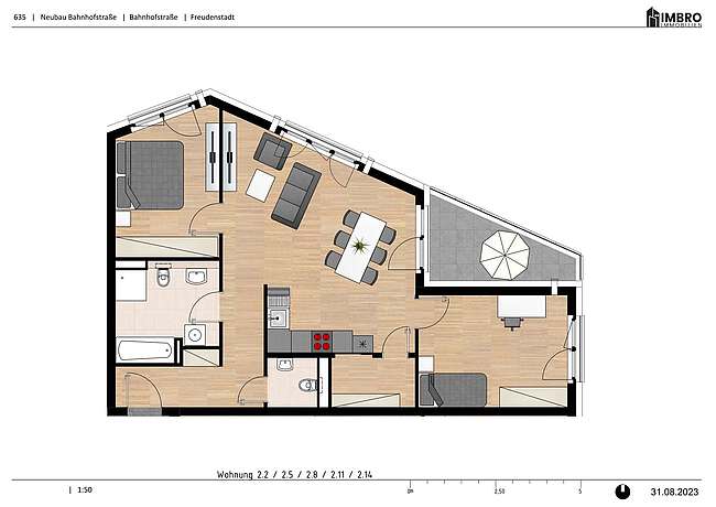 Grundriss Whg. 2.8