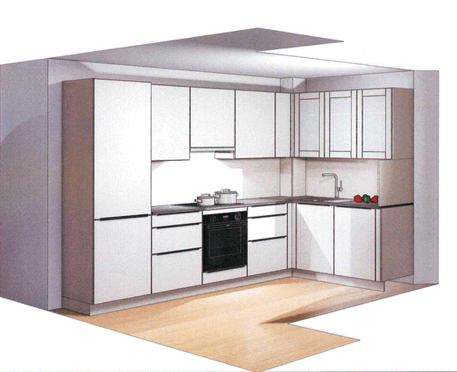 Küche in Wohnung 1.7