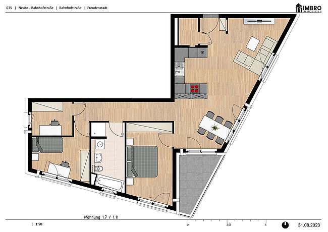 Grundriss Whg. 1.11