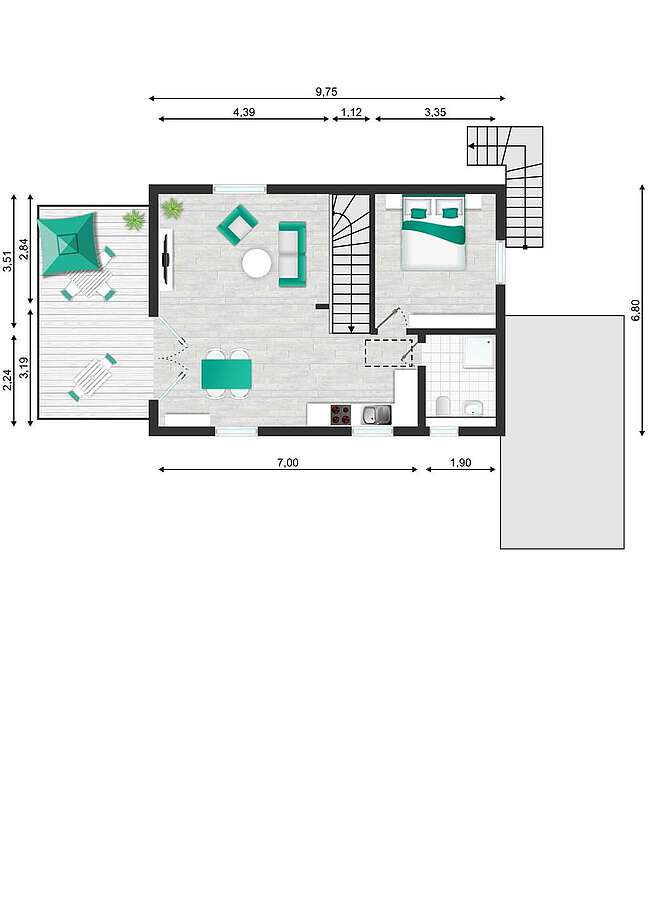Grundriss Obergeschoss
