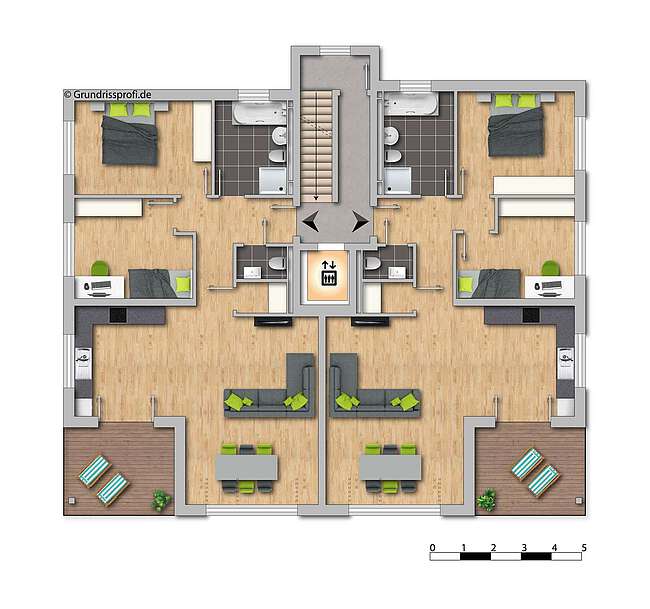 Grundriss 3 Zimmer Wohnung