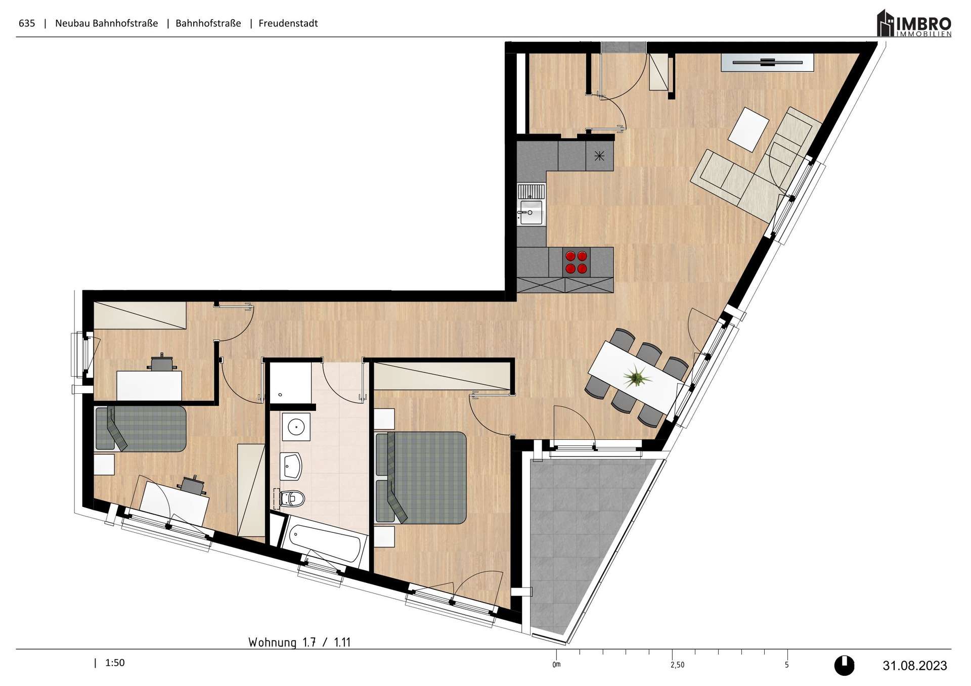Grundriss Whg. 1.11