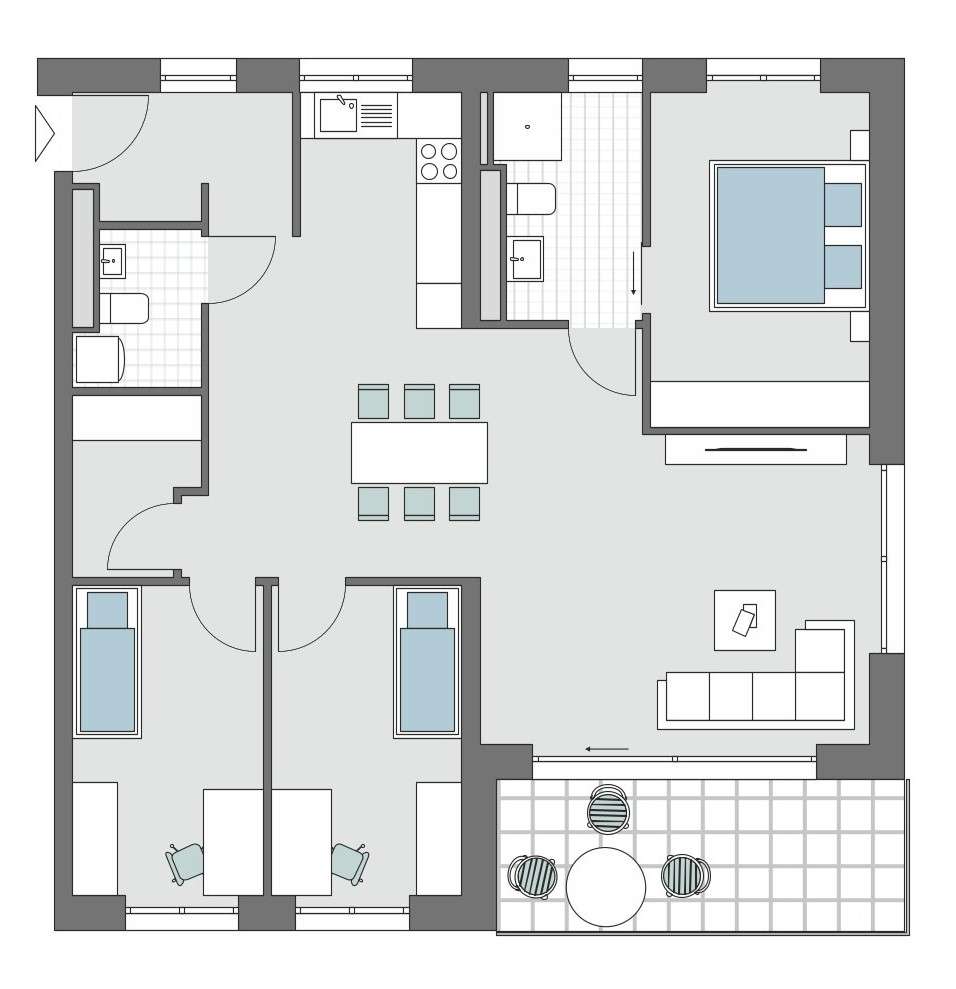 Grundriss Wohnung 1.14