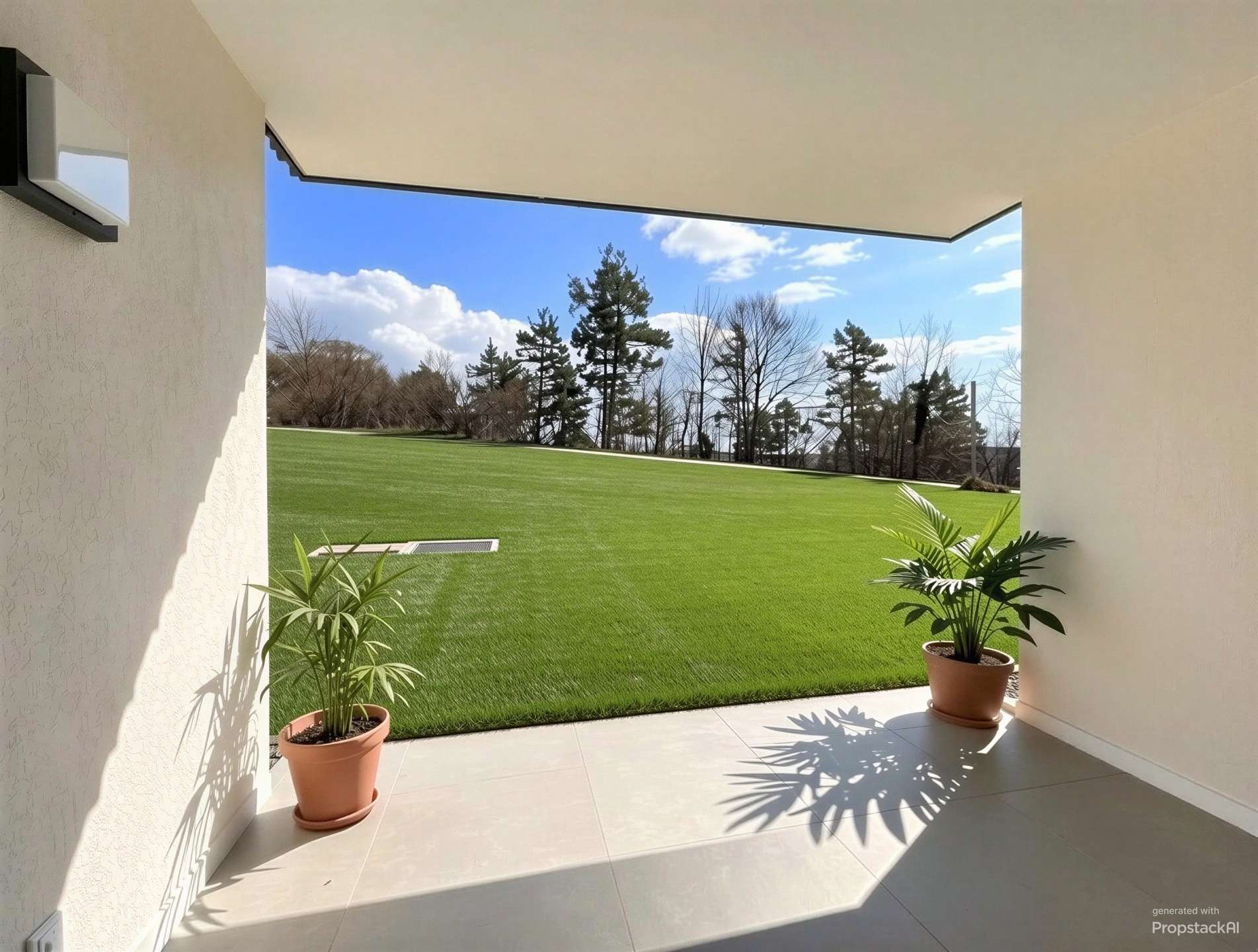 Terrasse und Gartenanteil(KI)