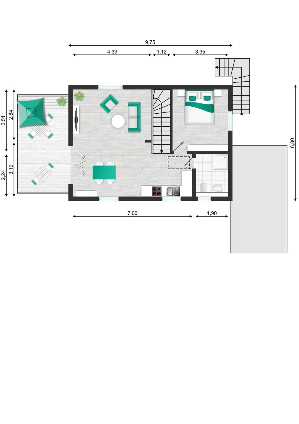 Grundriss Obergeschoss