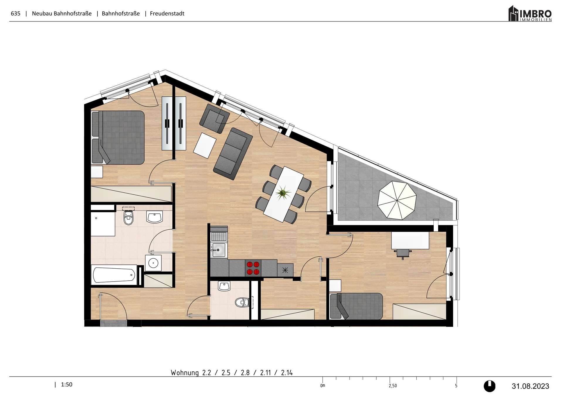 Grundriss Whg. 2.8