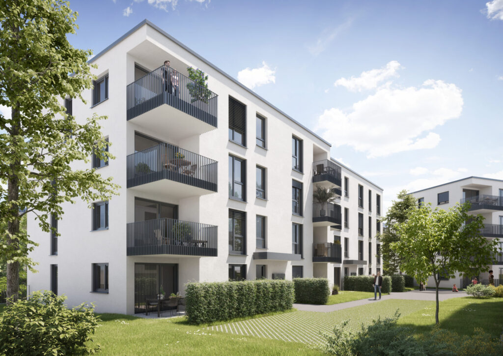 Visualisierung des Areals Spatzenhof in Obersulm