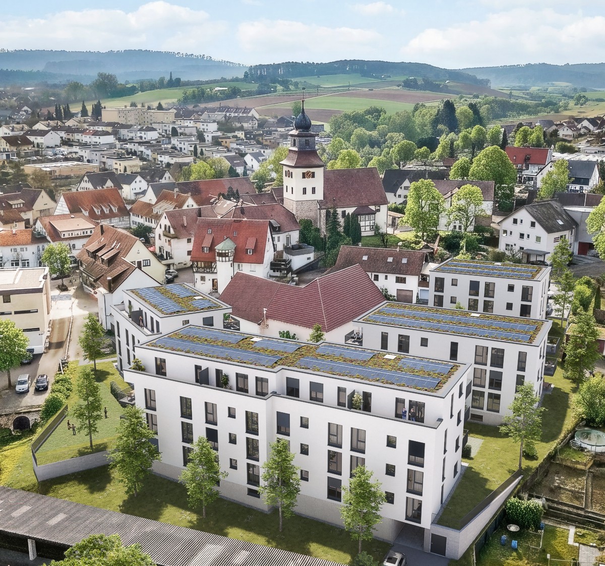 Visualisierung des Spatzenhofs in Obersulm