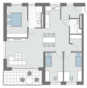 Grundriss Whg. 1.9