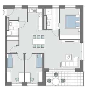 Grundriss Wohnung 1.14